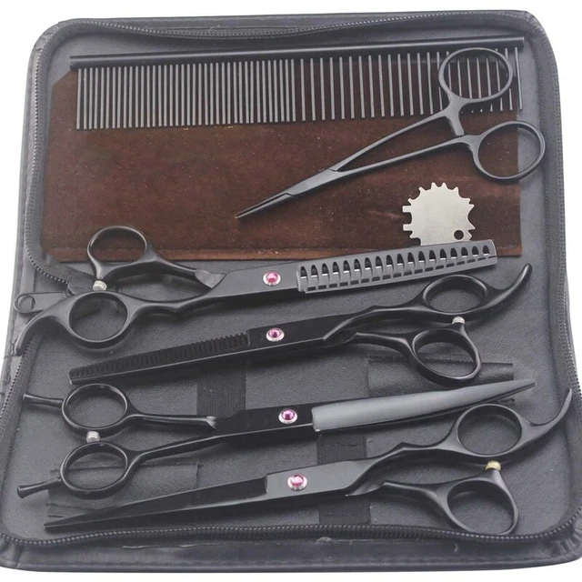 Set forbici cura animali domestici forbici professionali per cani taglio capelli scarico P4Y9