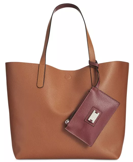 Style & Co. Clean Cut Reversible Tote with Wristlet, Tan, Large