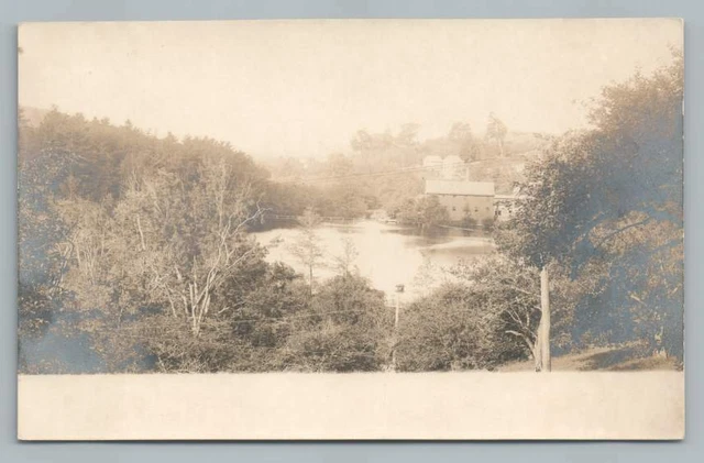 Mill ~ Winchendon Massachusetts RPPC Antique Birds Eye View Photo Postcard 1900s