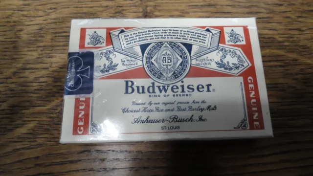 Budweiser Playing Cards, New, Sealed, Made in USA Plastic Coated