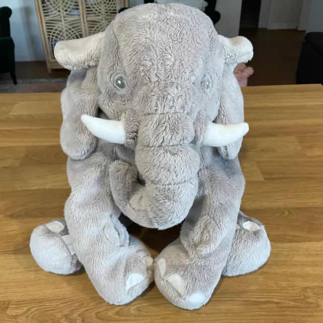 IKEA ELEPHANT PLUSH toy grey soft cuddly stuffed animal 30cm 9.00