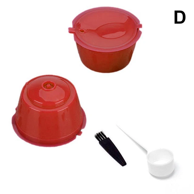 Red Refillable Coffee Capsule Cup For Dolce Gusto Nescafe Reusable Pod Filter D2