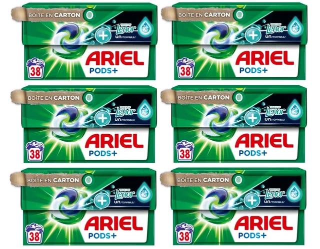 Lot De 90 Capsules Lessive Ariel All-in-1 + Lenor Unstoppables - Fraîcheur Aérienne