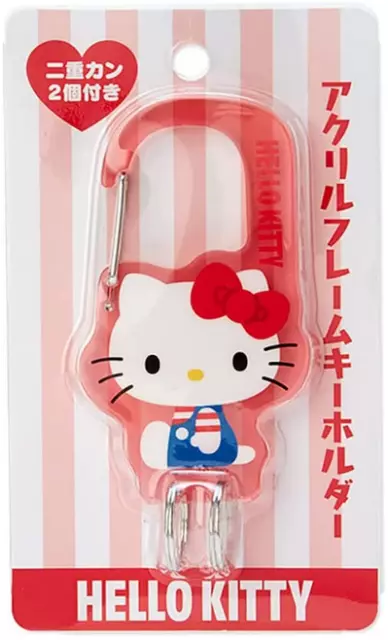 JAPAN Sanrio Hello Kitty Red Key Clip Bag Purse Special Acrylic Frame KeyChain