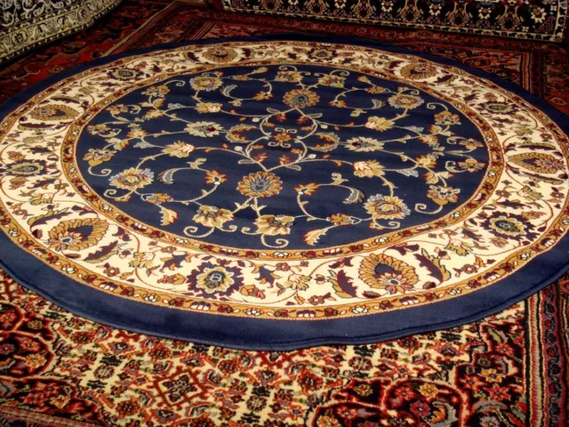 TAPPETO 200 cm TONDO ROTONDO SPLENDIDO DISEGNO PERSIANO ORIENTALE NAIN TABRIZ