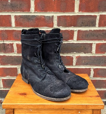 all saints shearling boots
