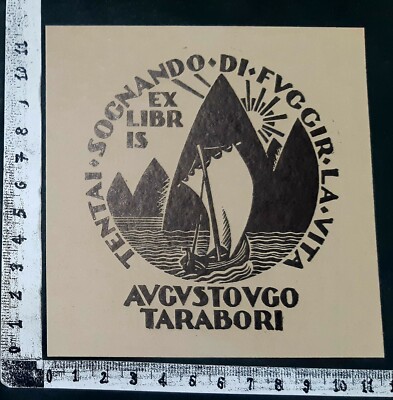 * ALDO GALLI * EXLIBRIS 227 " ASTRATTISMO X COLOR ! MARTEGANI " 