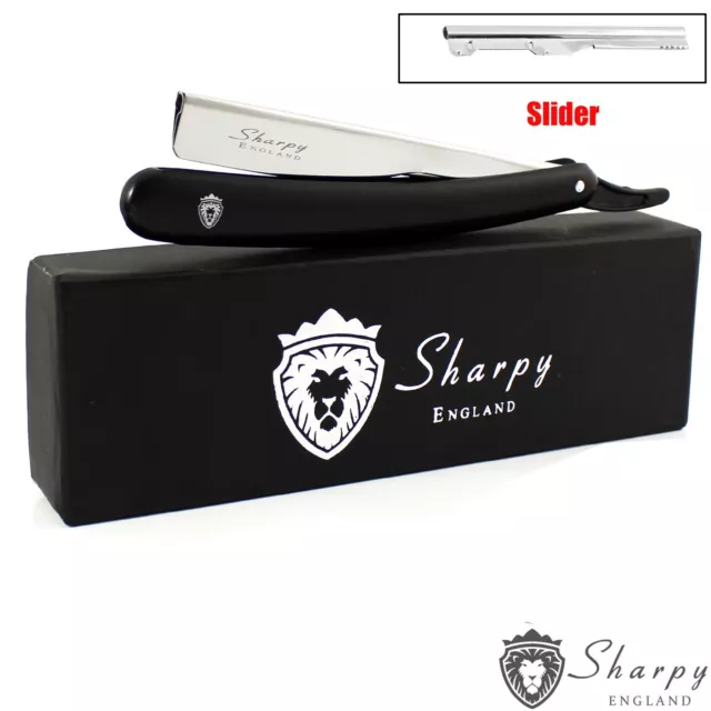 NEW BLACK BARBER SALON STRAIGHT CUT THROAT WET SHAVING RAZOR + Free GIFT BOX