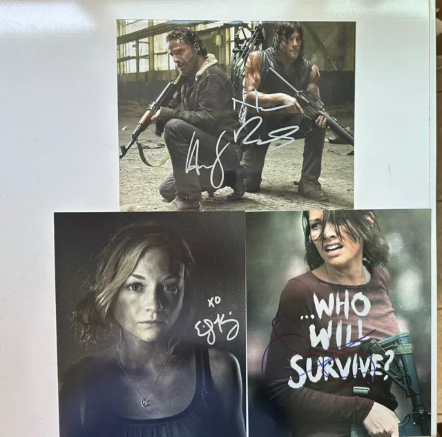 The Walking Dead Cast Autograph Lot Norman Reedus Andrew Lincoln Lauren Cohan