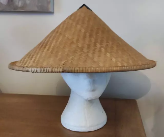 Oriental Straw Hat for Outdoor Gardening Fishing Sunshade etc