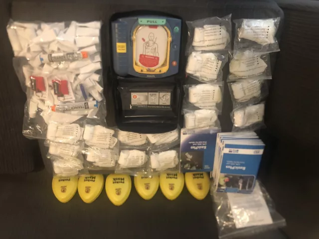 CPR,  AED, and First Aid Training Supplies Includes Phillips HeartStart Trainer