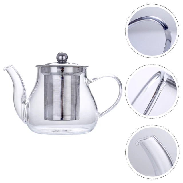 Glass Tea Kettle Loose Leaf Tea Brewer Teapot Handheld Office