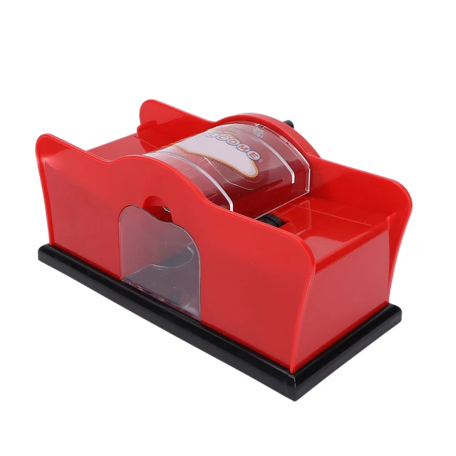 (Red)Manual Card Shuffler Poker Playing Card Casino Card Manual Shuffler Tool