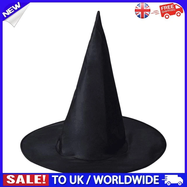 HOT HALLOWEEN WITCH Costume Accessory Cosplay Wide Brim Pointed Hat for