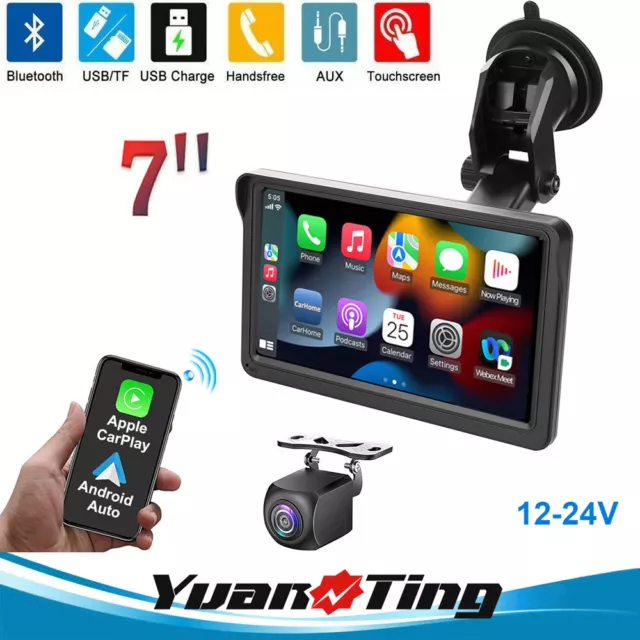 7inch Touch Screen Truck Car Portable Wireless Apple CarPlay Android Auto Radio