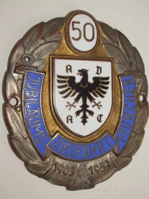 ADAC Emaille Plakette Bronze Preussenadler 1903 / 1953 Munchen