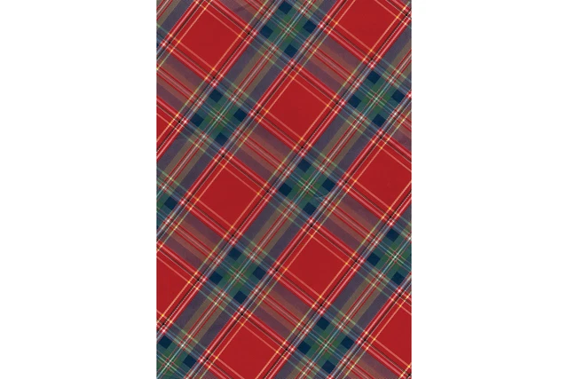Papel Decopatch Ref 591 Tartán Rojo - Paquete de 20 (381 x 305 mm)