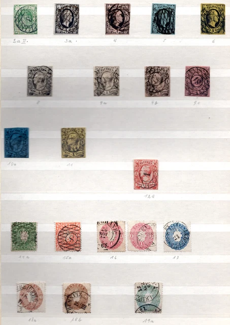 AD Sachsen Sammlung ex. Mi.Nr. 2 - 19 gestempelt, teils geprüft (Mi. 752,50€)