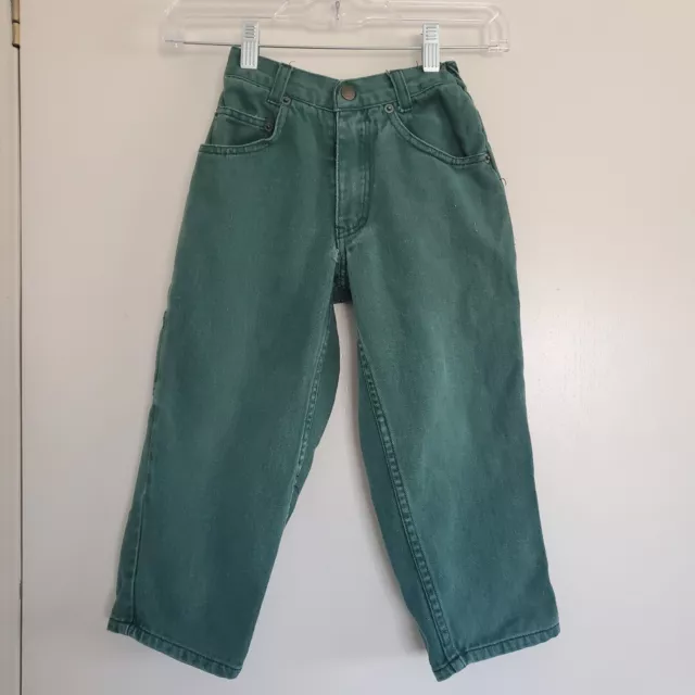 Vintage Electric Kids Cargo Jeans Size 5 Green