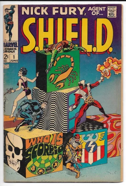 Nick Fury Agent Of SHIELD #1 June 1968 Silver Age Marvel Comics