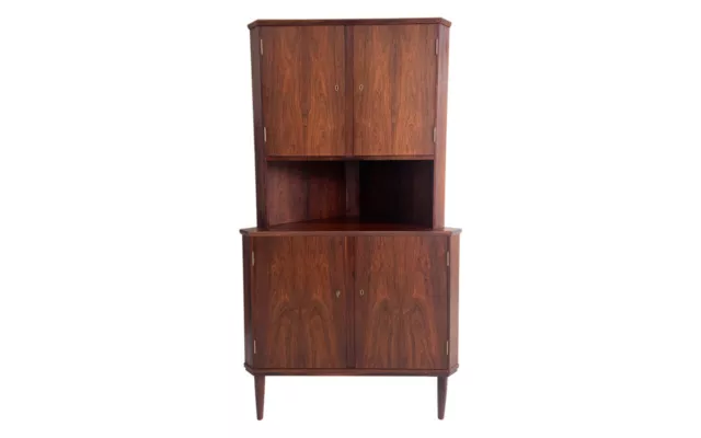 50s 1950s retro Danish mid century rosewood corner unit cabinet classic