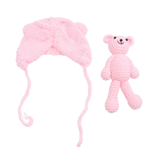 Requisiten Für Babyfotos Baby-Foto-Hut Neugeboren Puppe Strickmütze