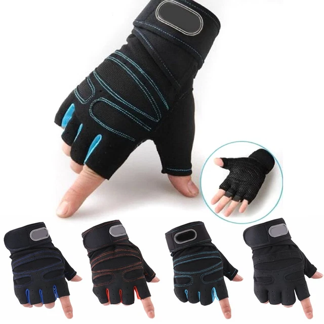 Work Out Gloves Weight Lifting Gym Wrist Wrap Sports Exercise Training Fitness