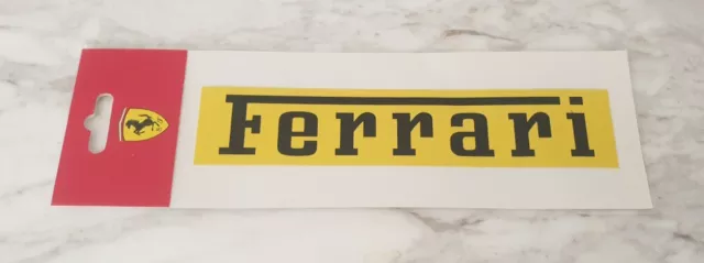 BIG YELL 💞 Ferrari 💞 Domed Sticker Rectangle LOGO OFFICIAL Product 190X40mm P1