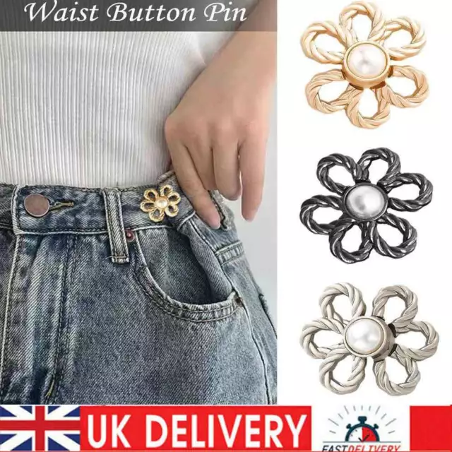 Adjustment Button Metal Tightening Waistband Pins Garment Jeans Waist  Buckle