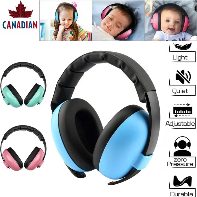 Baby Noise Reducing Ear Muffs Hearing Protector Earmuffs Adjustable Earpiece CA