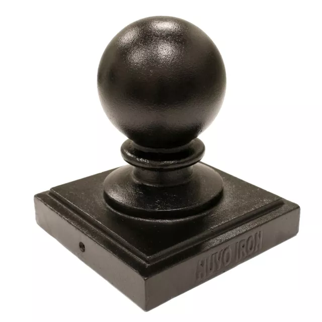 Nuvo Iron 5.5" x 5.5" (nominal 6"x6") Ball Post Cap PCB04 black fence decorative