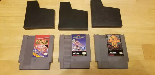 Double Dragon Trilogy 1 2 3 I II III The Revenge Sacred Stones NES w sleeves