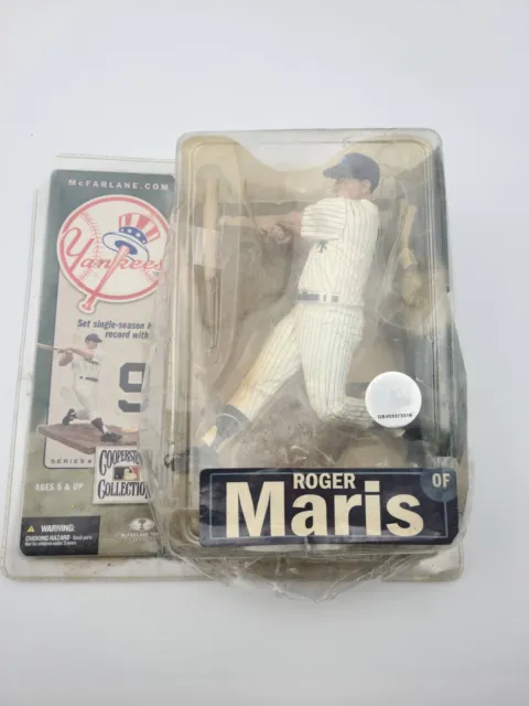 NY Yankees Roger Maris McFarlane Action Figure MLB Cooperstown Series 4 Clear Pl