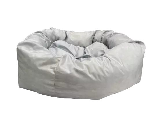 Waterproof Dog Bed Heavy Duty Cover Hardwearing Puppy Pet - Grey color  (Round)