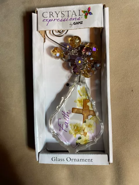 Crystal Ganz Inspiration Crystal "Faith" Christmas Ornament NWT