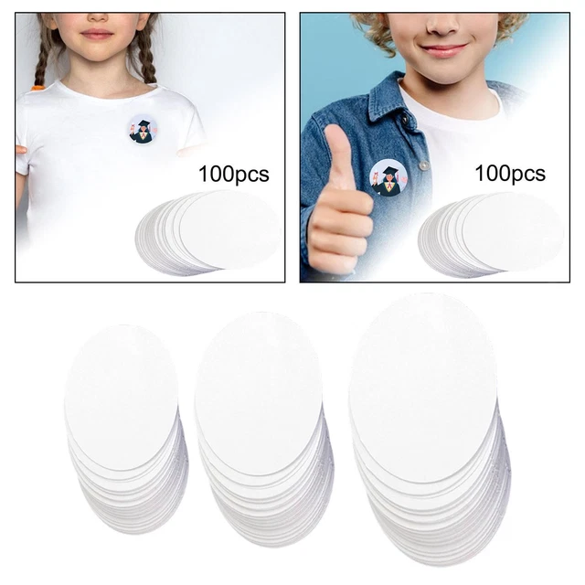 100 Pieces Button Badge Blank Paper for Kids Button Maker Machine Birthday