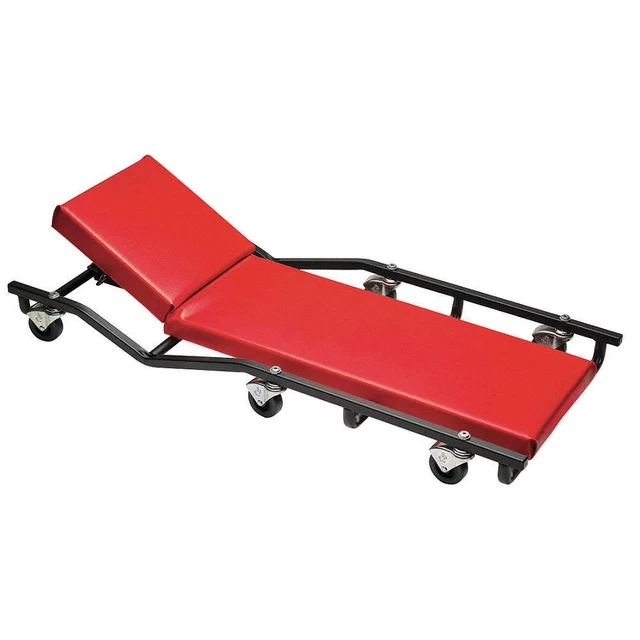 WHITESIDE MTLV6ADJ Creeper, 6 No-Matic Wheels, 40 in.