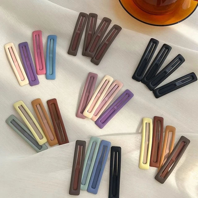 6 pz/set forcine rettangolari in metallo barrette geometria congelamento festa elegante