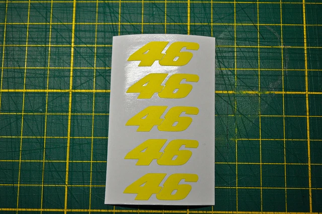 Planche Stickers Fluo Valentino Rossi VR46 - Divers Formats - Neuf