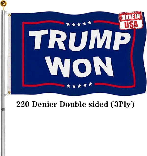 DOUBLE SIDED TRUMP Won 2024 Flags 3X5 Outdoor 3Ply 200D Donald Trump