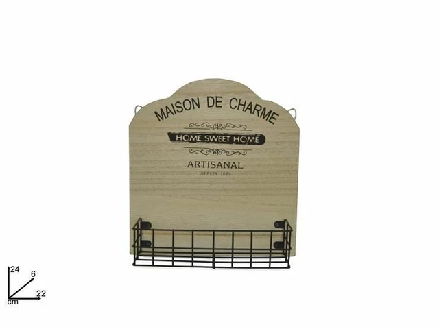 Miroir mural chandelier antique en bois par Clayre & Eef pour une déco shabby chic