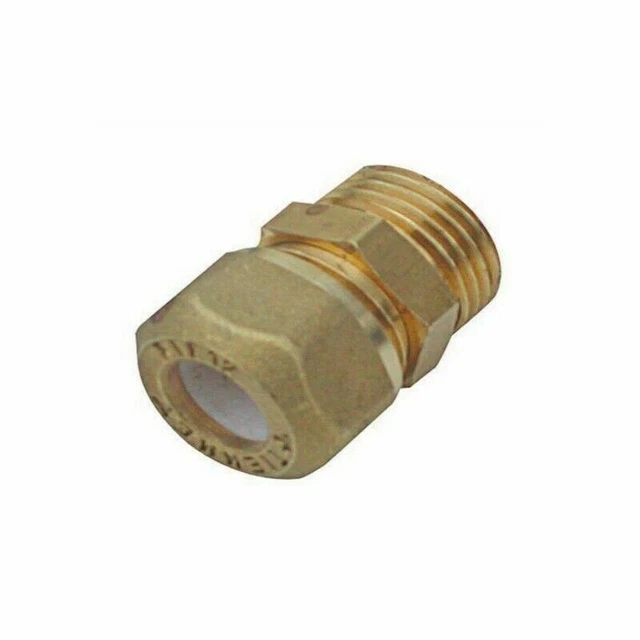 10pz raccordo in ottone per tubo in rame diritto femmina mis. 12x1/2 c