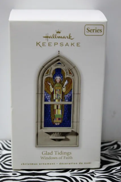 ANGEL STAINED GLASS WINDOWS OF FAITH Hallmark Ornament Christian Annunciation