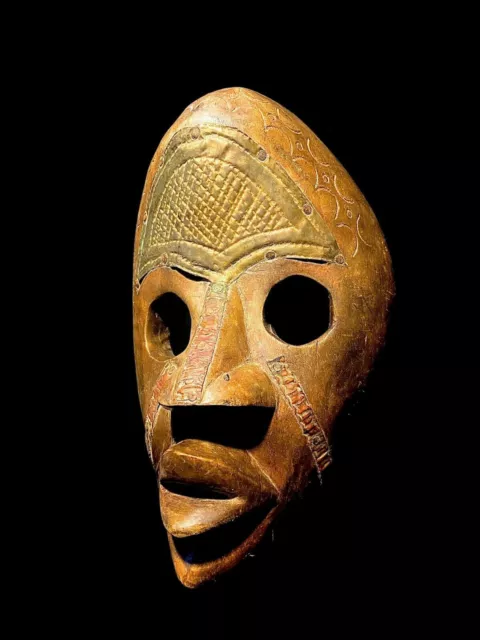 African Tribal Face Mask Wood Hand Carved  Mask ,Ancestral Dan masks 1498