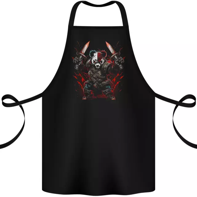 Panda Warrior Bear MMA SCI-FI Samurai Cotton Apron 100% Organic