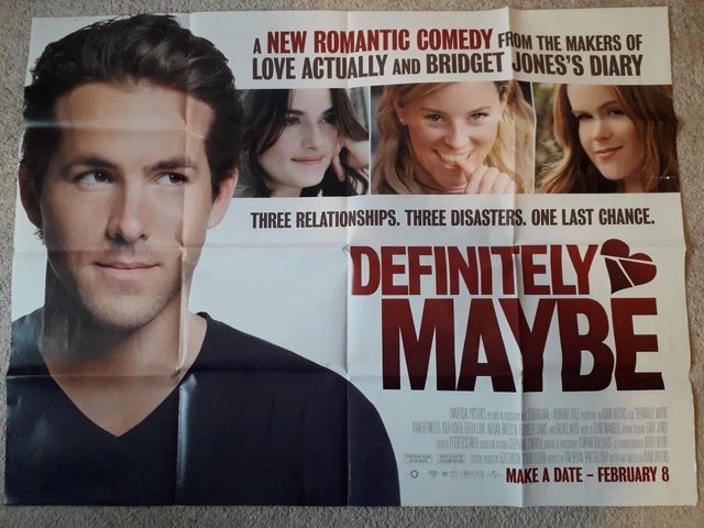DEFINITELY MAYBE ORIGINAL Uk Quad Poster Ryan Reynolds £5.42 - PicClick UK