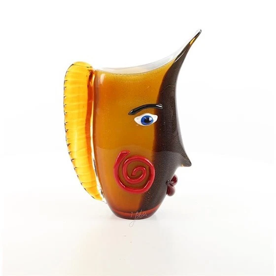 9973904-ds Vidrio Figura Muran. Estilo Abstracta Florero 24x11x33cm