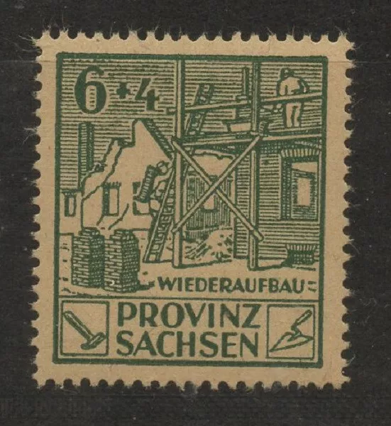 SBZ-Provinz Sachsen 87A mit Plf. III  (Wiederaufbau) postfrisch