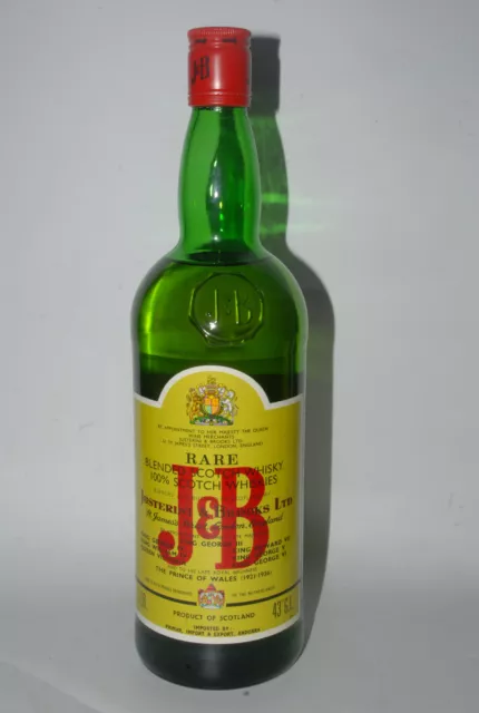 Whisky J&B Finest Blended Scotch Whisky Rare Años 60/70 1L.