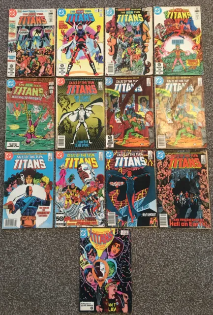Tales Of The Teen Titans Lot of 13 Vintage DC Comic Books Readers 1980’s